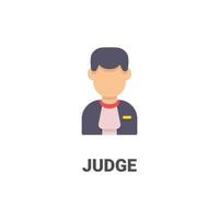 icône de vecteur de juge avatar de la collection d'avatar. illustration de style plat, parfaite pour votre site Web, application, projet d'impression, etc.
