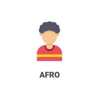 icône de vecteur afro avatar de la collection d'avatar. illustration de style plat, parfaite pour votre site Web, application, projet d'impression, etc.