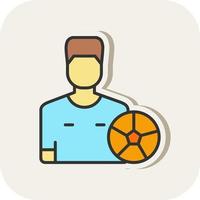 conception d'icône de vecteur de joueur de football