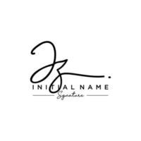 lettre jz signature logo template vecteur