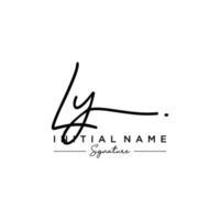 lettre ly signature logo template vecteur