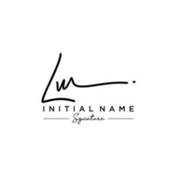 lettre lw signature logo template vecteur