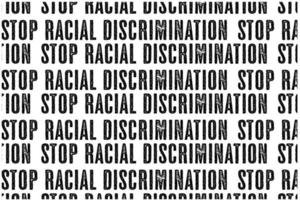 sans couture modèle différent mais égal, Arrêtez racial discrimination. isolé sur blanc Contexte vecteur