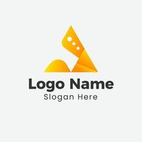 pente une lettre logo, coloré une logo, vecteur logo lettre une conception modèle