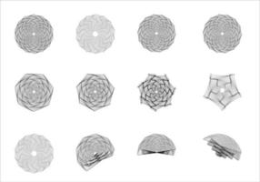 éléments de conception de lignes géométriques. vecteur