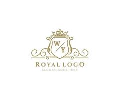 initiale Wyoming lettre luxueux marque logo modèle, pour restaurant, royalties, boutique, café, hôtel, héraldique, bijoux, mode et autre vecteur illustration.