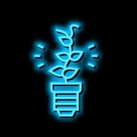 alternative énergie néon lueur icône illustration vecteur