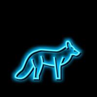 Renard sauvage animal néon lueur icône illustration vecteur
