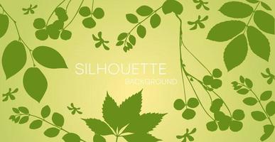 silhouette avec vert feuilles. illustration magnifique végétaux, feuilles, plante conception. vecteur illustration.