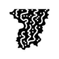 gril odeur glyphe icône vecteur illustration