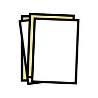 feuille document papier Couleur icône vecteur illustration