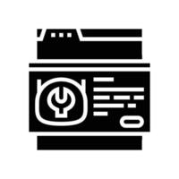 un service bavarder bot glyphe icône vecteur illustration