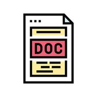 fichier document Couleur icône vecteur illustration