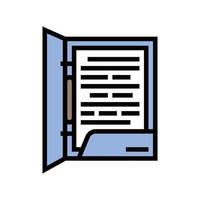 Bureau document fichier Couleur icône vecteur illustration