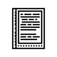 page document fichier ligne icône vecteur illustration