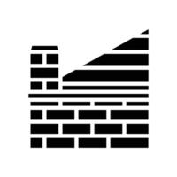 parapet bâtiment maison glyphe icône vecteur illustration