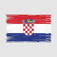 vecteur de brosse drapeau croatie