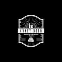 rustique artisanat Bière logo conception, ancien pub et bar logo vecteur