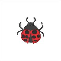 dessin d'une seule ligne d'adorable coccinelle pour l'identité du logo de l'entreprise. petit concept de mascotte d'insecte pour l'icône du club des amoureux des insectes. ligne continue moderne dessiner illustration graphique vectorielle de conception vecteur