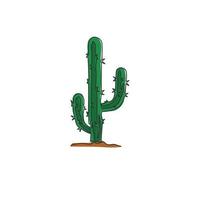 dessin au trait continu unique de cactus épineux tropical sec. concept de plante d'intérieur de cactus décoratif imprimable pour l'ornement de décoration murale. Illustration vectorielle de conception graphique moderne d'une ligne vecteur