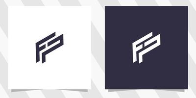 lettre fp pf logo conception vecteur