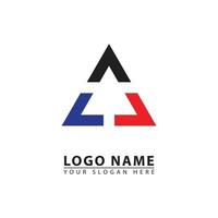 vecteur lettre une Couper Triangle logo affaires icône.