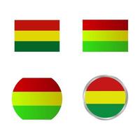 ensemble de drapeau de la bolivie vecteur