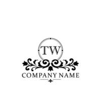 lettre deux floral logo conception. logo pour femmes beauté salon massage cosmétique ou spa marque vecteur