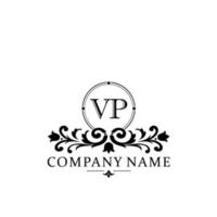 lettre vice-président floral logo conception. logo pour femmes beauté salon massage cosmétique ou spa marque vecteur