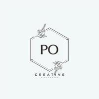 po beauté vecteur initiale logo art, écriture logo de initiale signature, mariage, mode, bijoux, boutique, floral et botanique avec Créatif modèle pour tout entreprise ou entreprise.