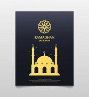 affiche de ramadan mubarak. illustration vectorielle vecteur