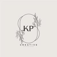 kp beauté vecteur initiale logo art, écriture logo de initiale signature, mariage, mode, bijoux, boutique, floral et botanique avec Créatif modèle pour tout entreprise ou entreprise.