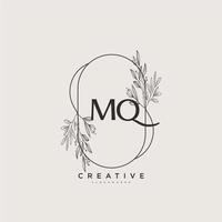 mq beauté vecteur initiale logo art, écriture logo de initiale signature, mariage, mode, bijoux, boutique, floral et botanique avec Créatif modèle pour tout entreprise ou entreprise.