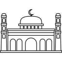 illustration vecteur graphique conception main dessin style de musulman mosquée