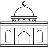 illustration vecteur graphique conception main dessin style de musulman mosquée