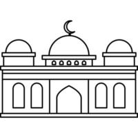 illustration vecteur graphique conception main dessin style de musulman mosquée