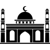 illustration vecteur graphique conception silhouette de musulman mosquée