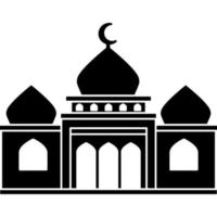 illustration vecteur graphique conception silhouette de musulman mosquée