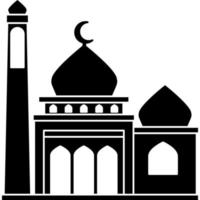 illustration vecteur graphique conception silhouette de musulman mosquée