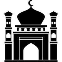 illustration vecteur graphique conception silhouette de musulman mosquée