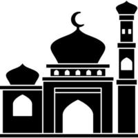 illustration vecteur graphique conception silhouette de musulman mosquée