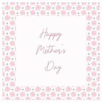 content de la mère journée. de la mère journée carte avec aquarelle abstrait rose des roses. carré composition. carte postale vecteur