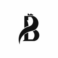 Facile femme et lettre b logo vecteur