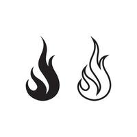 modèle de conception de feu flamme logo icône vector