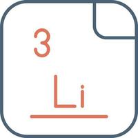 lithium vecteur icône