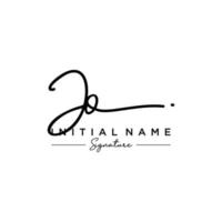 lettre jo signature logo template vecteur