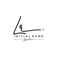 lettre lr signature logo template vecteur