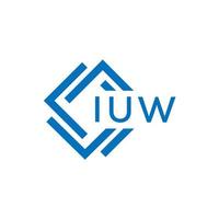 iuw lettre design.iuw lettre logo conception sur blanc Contexte. iuw Créatif cercle lettre logo concept. iuw lettre conception. vecteur