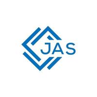 jas lettre design.jas lettre logo conception sur blanc Contexte. jas Créatif cercle lettre logo concept. jas lettre conception. vecteur