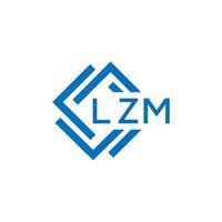 lzm lettre logo conception sur blanc Contexte. lzm Créatif cercle lettre logo concept. lzm lettre conception. vecteur